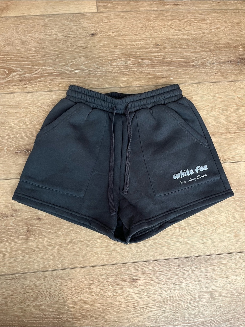 White Fox Boutique Black Athletic Lounge Shorts